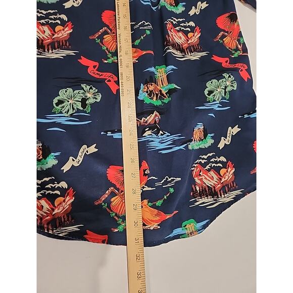 Eddie Bauer Shirt Men's M/T Blue Multicolored Camp Life Classic Fit 100% Cotton - Picture 9 of 9